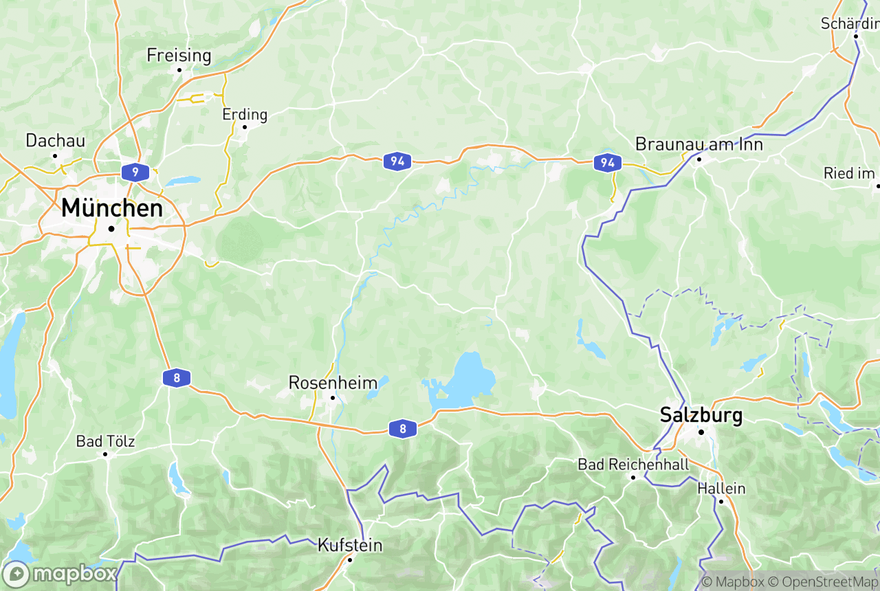 Karte von der Region und Umgebung mit den betreuten Orten